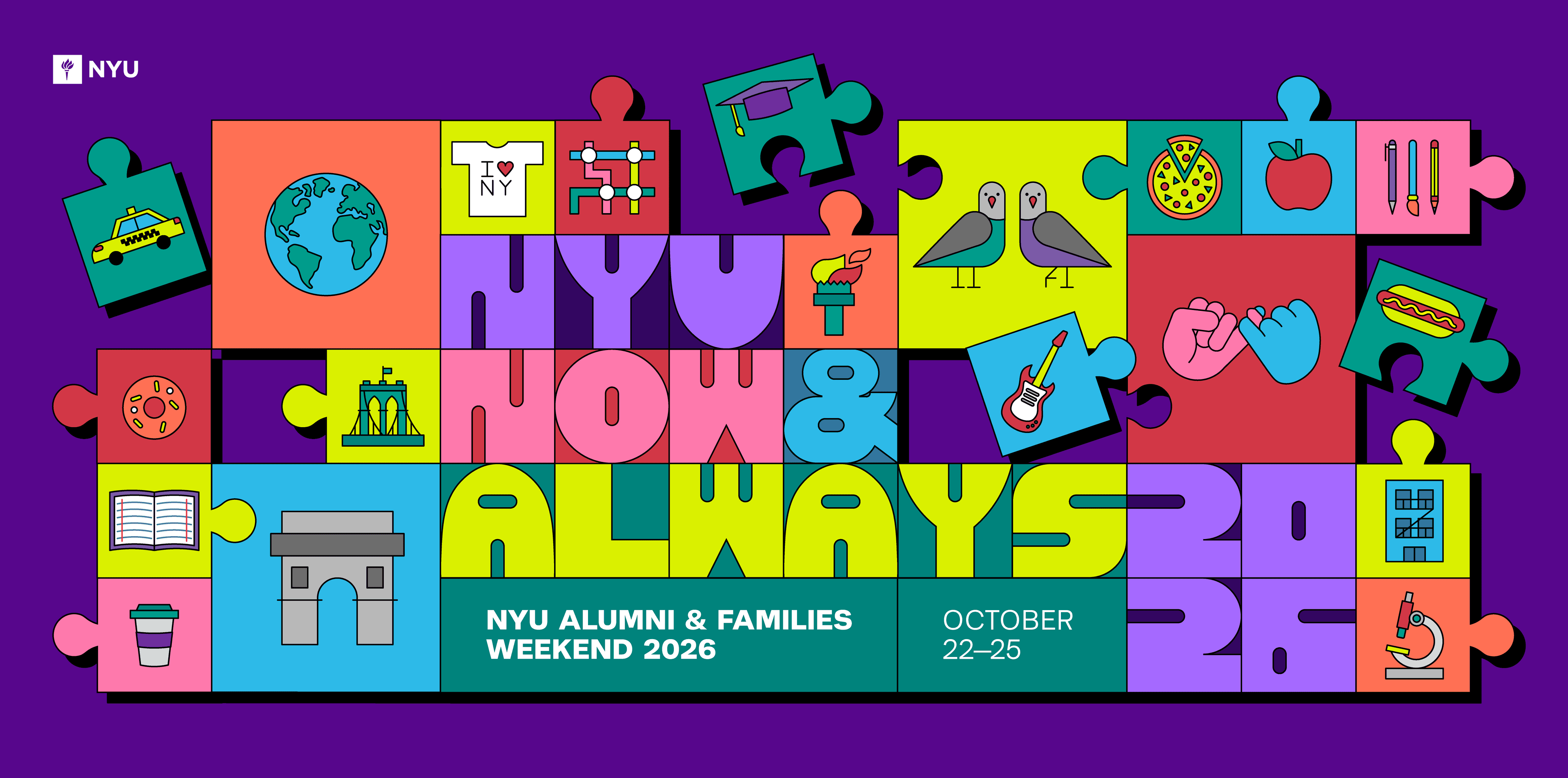 NYU Alumni and families weekend 2026 graphic