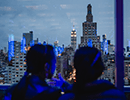 People Enjoy the night view from there room