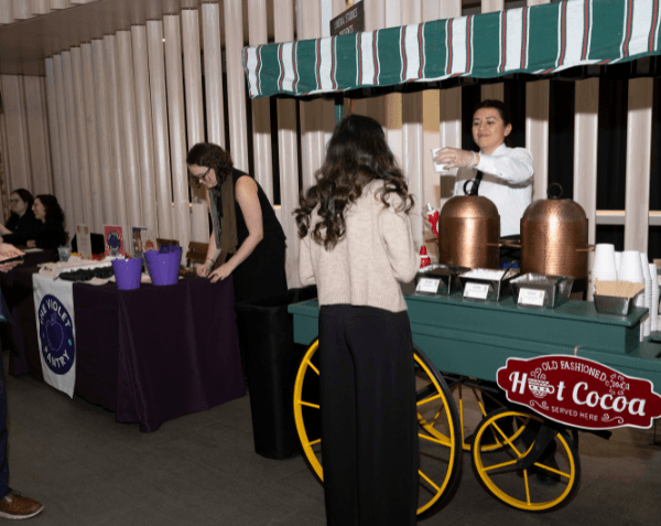 A hot cocoa cart at the Fall Festival