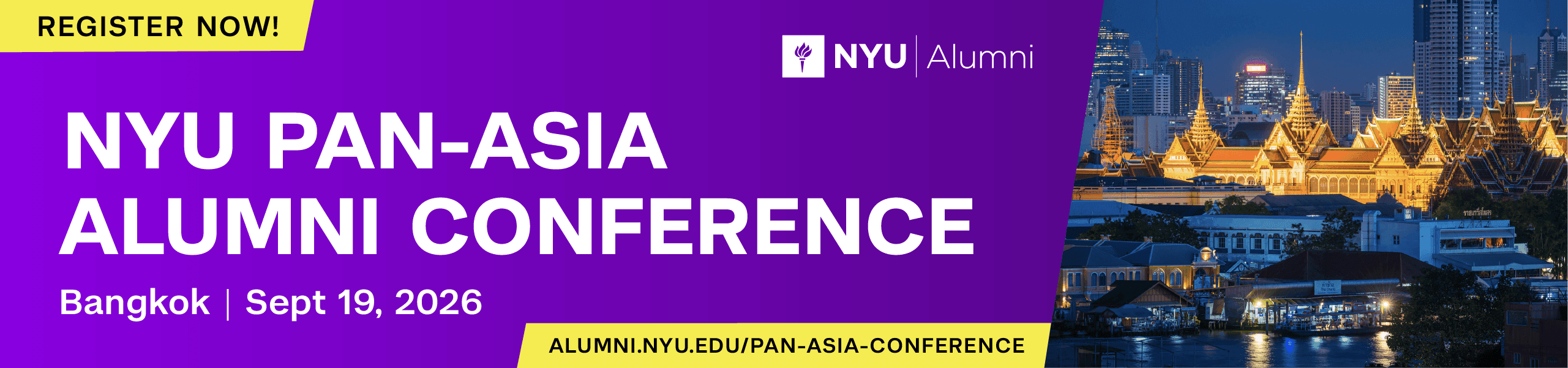 NYU Pan-Asia Alumni Conference | Bangkok | September 19, 2026