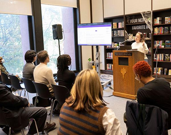 A lecture during Alumni and Families Weekend